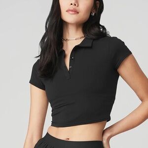 ALO Yoga Choice Polo Black Small